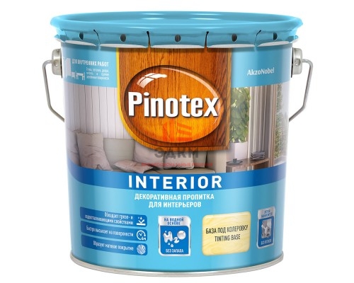 Антисептик Pinotex Interior декоративный для дерева бесцветный 2,7 л