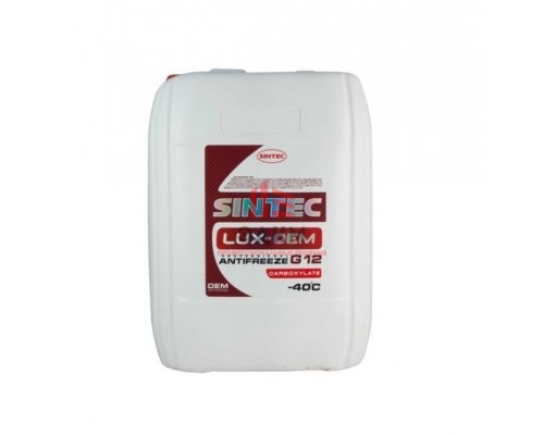 Антифриз Sintec LUX G12 (красный) 20кг, Sintec ANTIFREEZE LUX G12 (красный) 20кг