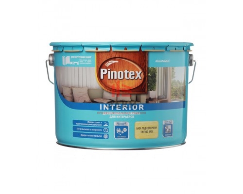 Антисептик Pinotex Interior декоративный для дерева бесцветный 9 л