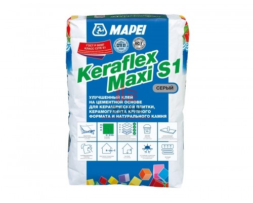 Плиточный клей Mapei Keraflex Maxi S1 серый 25 кг