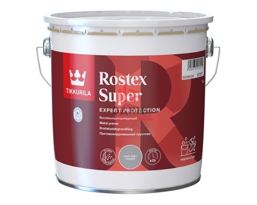 Грунт Tikkurila Rostex Super светло-серый 3 л