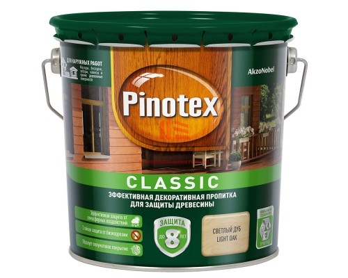 Антисептик Pinotex Classic декоративный для дерева светлый дуб 2,7 л