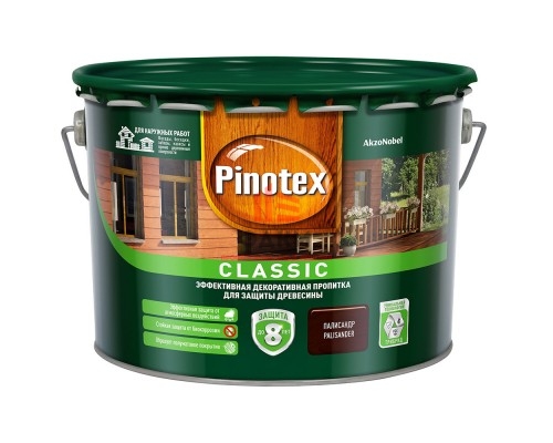 Антисептик Pinotex Classic декоративный для дерева палисандр 9 л