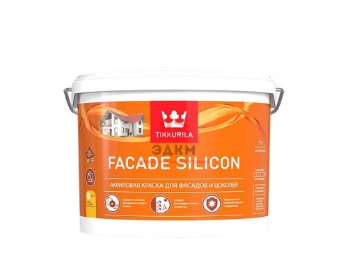 Краска водно-дисперсионная фасадная Tikkurila Facade Silicon основа С 9 л