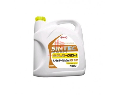 Антифриз Sintec GOLD (желтый) G12 5кг, Sintec ANTIFREEZE GOLD G12 5кг