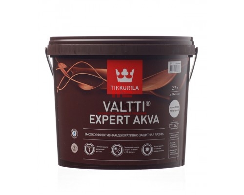 Антисептик Tikkurila Valtti Expert Akva декоративный для дерева бесцветный 2,7 л