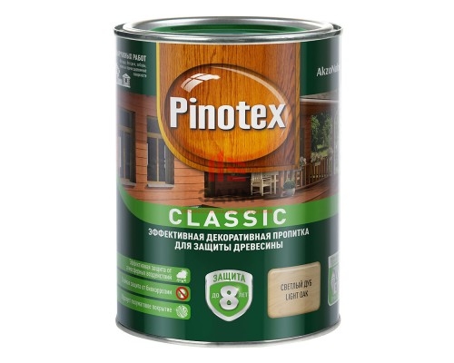 Антисептик Pinotex Classic декоративный для дерева светлый дуб 1 л