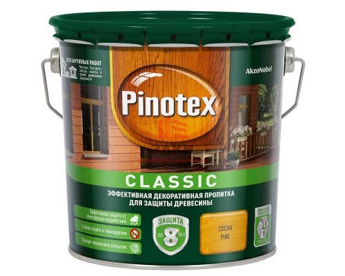 Антисептик Pinotex Classic декоративный для дерева сосна 2,7 л