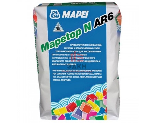 Упрочнитель для бетонных полов Mapei Mapetop N AR6 серый 25 кг