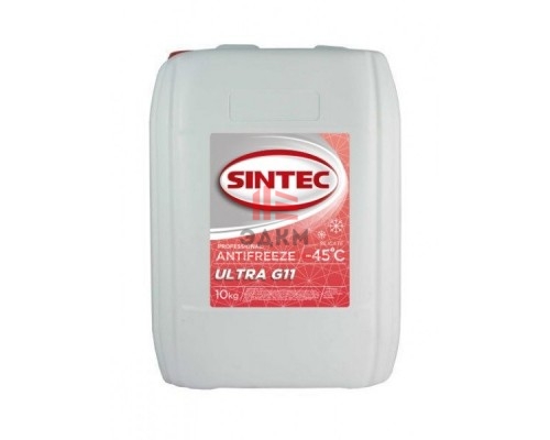 Антифриз Sintec ULTRA (красный) G11 10кг (снят с производства), Sintec ANTIFREEZE ULTRA (красный) G11 (10 кг)