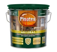 Антисептик Pinotex Natural декоративный для дерева древесно-желтый 2,7 л