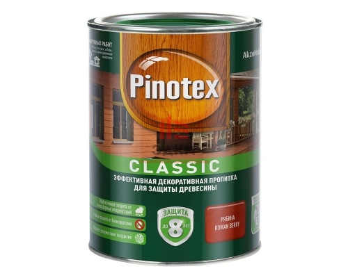 Антисептик Pinotex Classic декоративный для дерева рябина 1 л