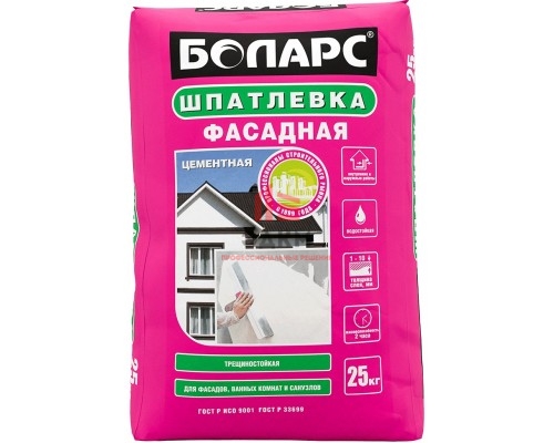 Шпатлевка фасадная БОЛАРС 25 кг