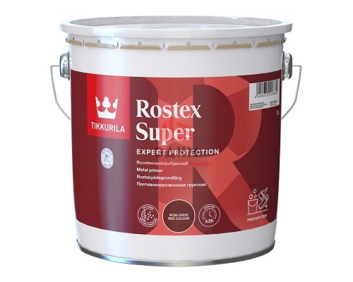 Грунт Tikkurila Rostex Super красно-коричневый 3 л