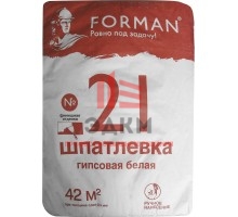 Шпатлёвка гипсовая FORMAN 21 финишная белая 25 кг