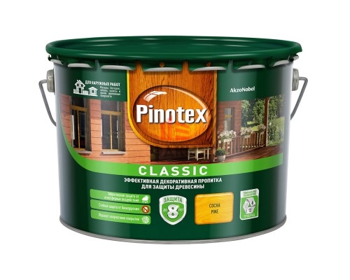 Антисептик Pinotex Classic декоративный для дерева сосна 9 л