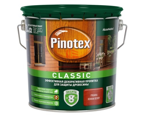 Антисептик Pinotex Classic декоративный для дерева рябина 2,7 л