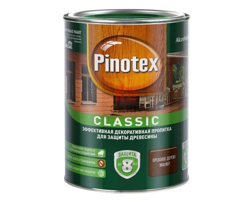 Антисептик Pinotex Classic декоративный для дерева орех 1 л