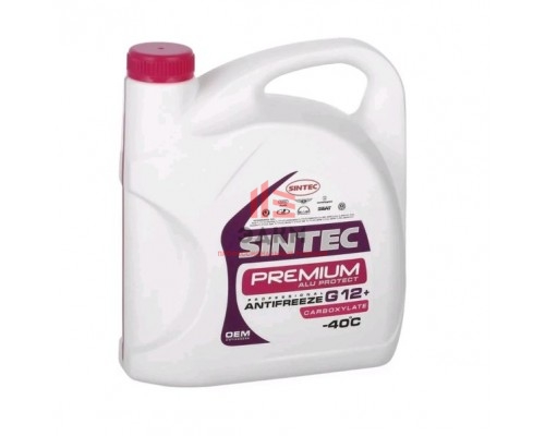 Антифриз Sintec PREMIUM (малиновый) G12+ 5кг, Sintec ANTIFREEZE PREMIUM (малиновый) G12+ (5 кг)