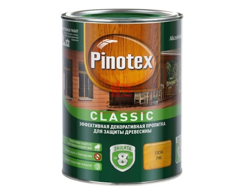 Антисептик Pinotex Classic декоративный для дерева сосна 1 л