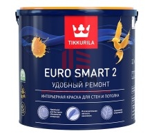 Краска водно-дисперсионная интерьерная Tikkurila Euro Smart 2 белая основа VVA 2,7 л