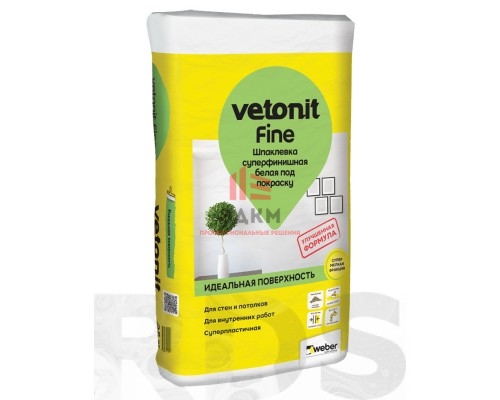 Шпатлёвка Weber.Vetonit LR Fine, 25 кг