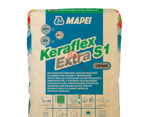 Эластичный цементный клей KERAFLEX EXTRA S1 GREY