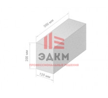 Перегородочный газобетонный блок 500x200x120 D600 Донской газобетон