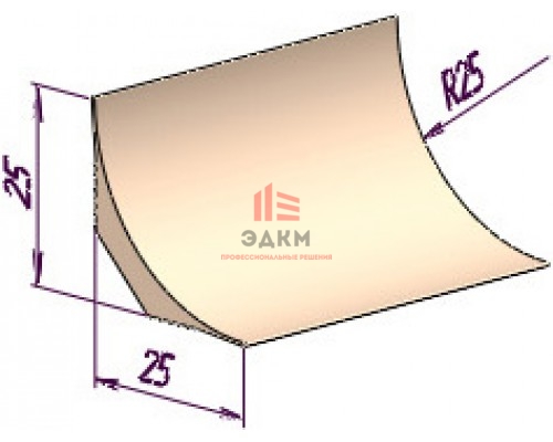 Плинтус для завода покрытия на стену ТК 25