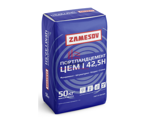 Цемент ЦЕМ I 42.5 H/ ПЦ 500 “ZAMESOV” - 50 кг.