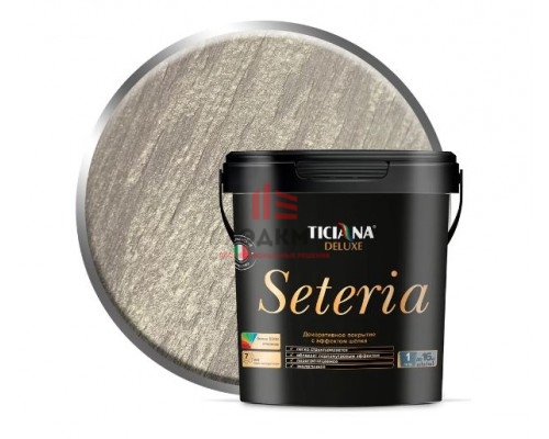 Декоративное покрытие с эффектом шелка TICIANA DELUXE Seteria золотой жемчуг, 0.9 л