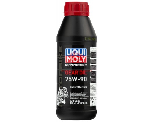 Синтетическое трансмиссионное масло для мотоциклов Motorbike Gear Oil 75W-90 0,5л